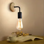 eclairage-moderne-en-bois-et-noirblanc éclairage moderne en bois et noirblanc