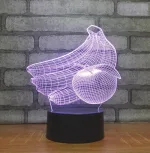 Lampe 3D Banane & Pomme