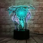 Lampe 3D Veilleuse Attrape Rêve