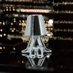 lampe-a-poser-metal-silver-vintage lampe à poser métal silver vintage
