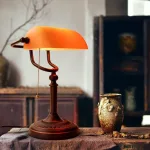 lampe-de-bureau-vintage-orange Lampe de Bureau Vintage Orange