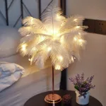 lampe-de-chevet-avec-plumes-led lampe de chevet avec plumes led