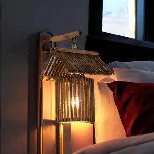 Lampe de chevet Lanterne Bois - Cabane