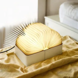 Lampe de chevet LED Bois - Le Journal