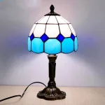 lampe-de-chevet-vintage-tiffany-bleue Lampe de chevet Vintage Tiffany Bleue