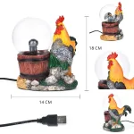 lampe-plasma-avec-motif-de-coq lampe plasma avec motif de coq