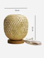 eclairage-en-bambou-forme-spherique éclairage en bambou forme sphérique